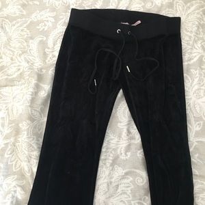 black juicy couture velour track pants